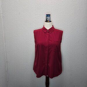 Athleta, Dark Red, Sleeveless, Blouse, Size L, In Excellent Condition